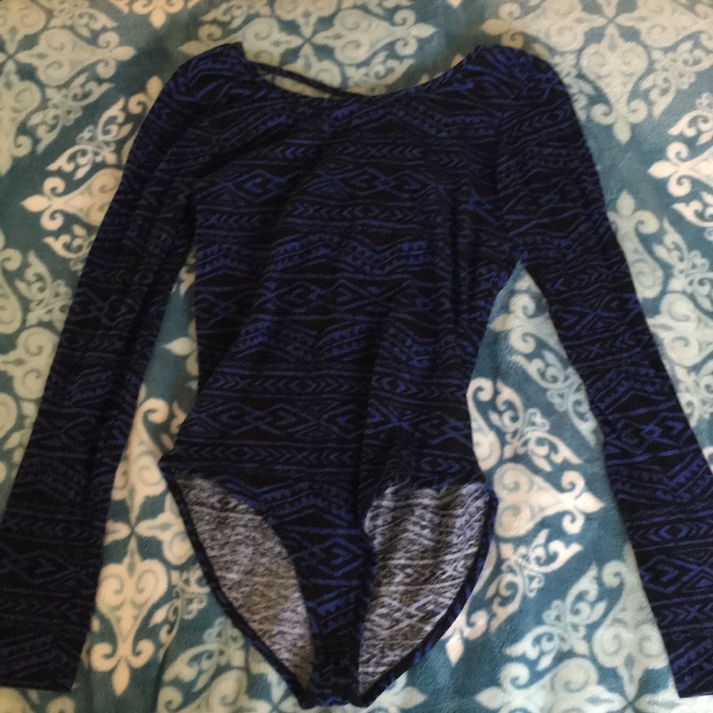Tribal long sleeve unitard large
